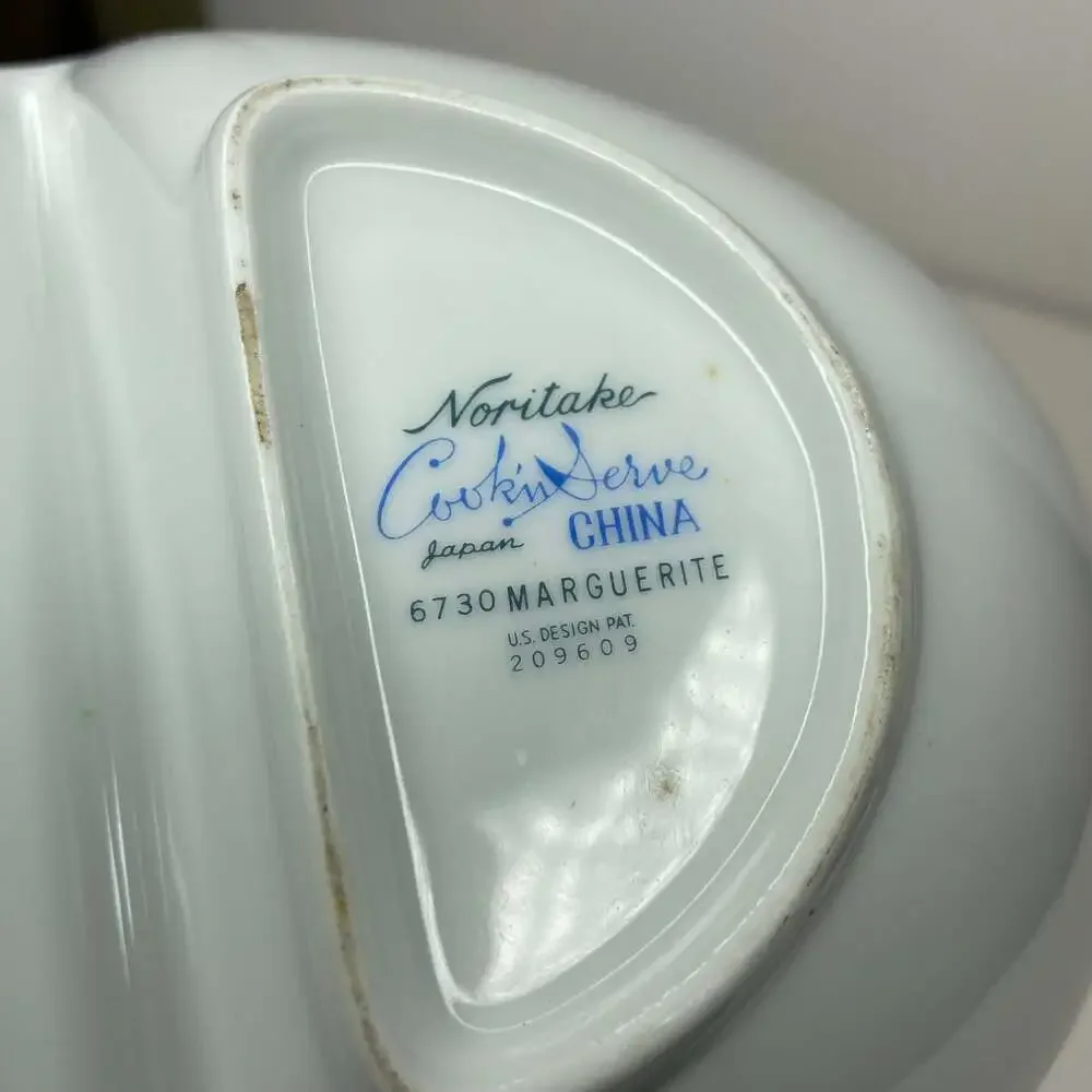 Vintage Noritake China Marguerite Cook’n’Serve Dual Serving Dish